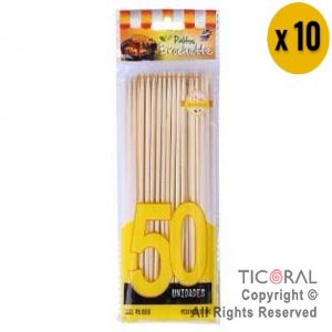 PALITO BROCHETTE PS (15CM) 10 PAQ x 50 UNIDADES APROX